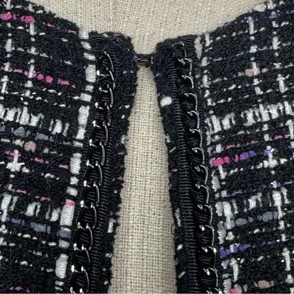 Tahari Tweed Collarless Blazer - Picture 4 of 11